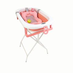 Set Bañera y Malla Con Soporte Rosa