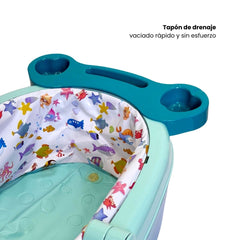 Bañera Inflable Para Bebés Peces Tapon 