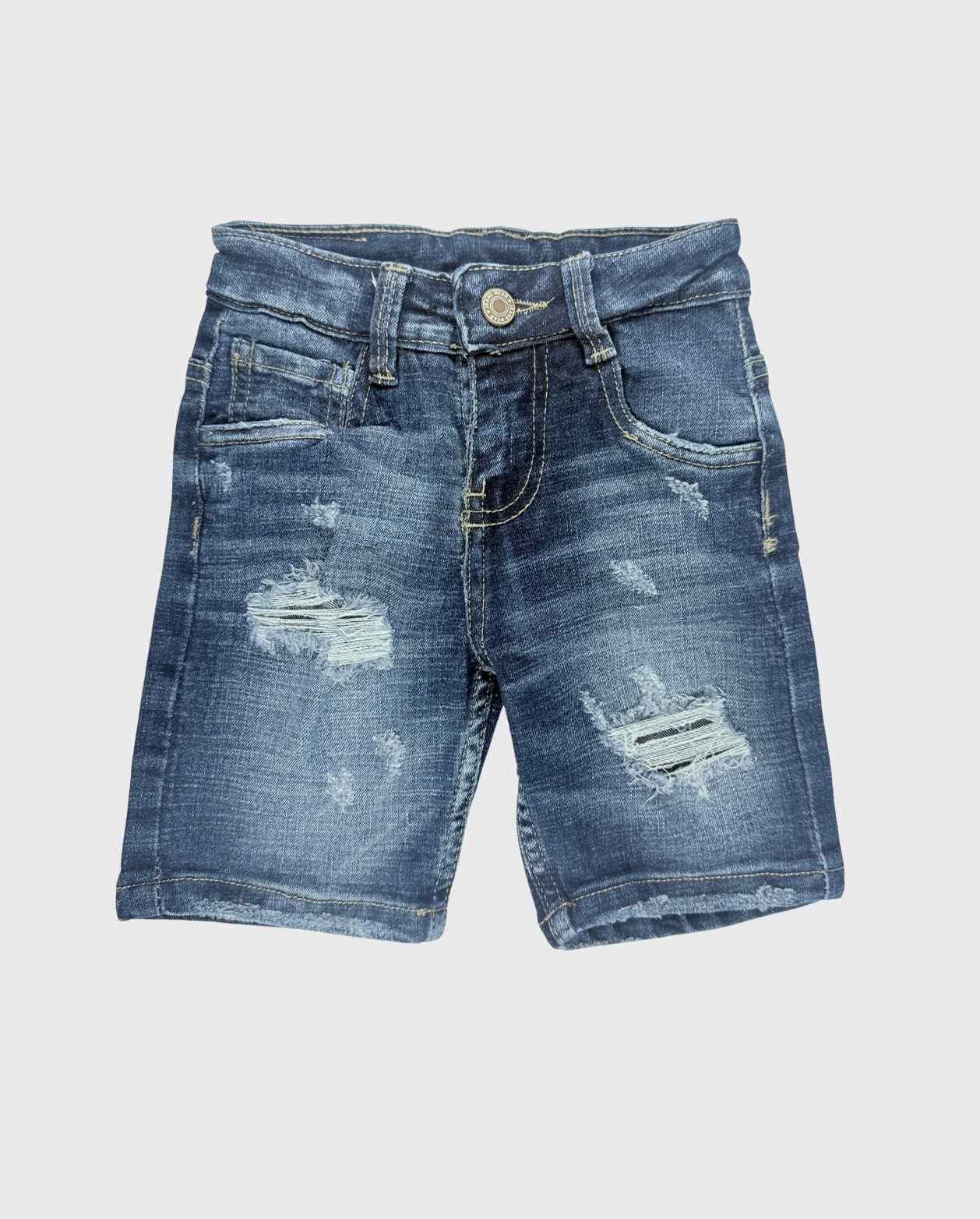 Bermuda Desgaste Denim Medio