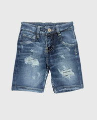 Bermuda Desgaste Denim Medio