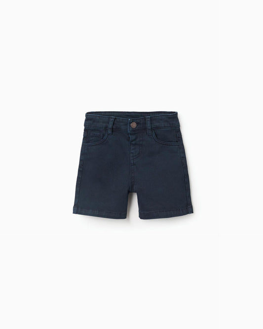 Bermuda Dril Clásico Azul Oscuro Zippy