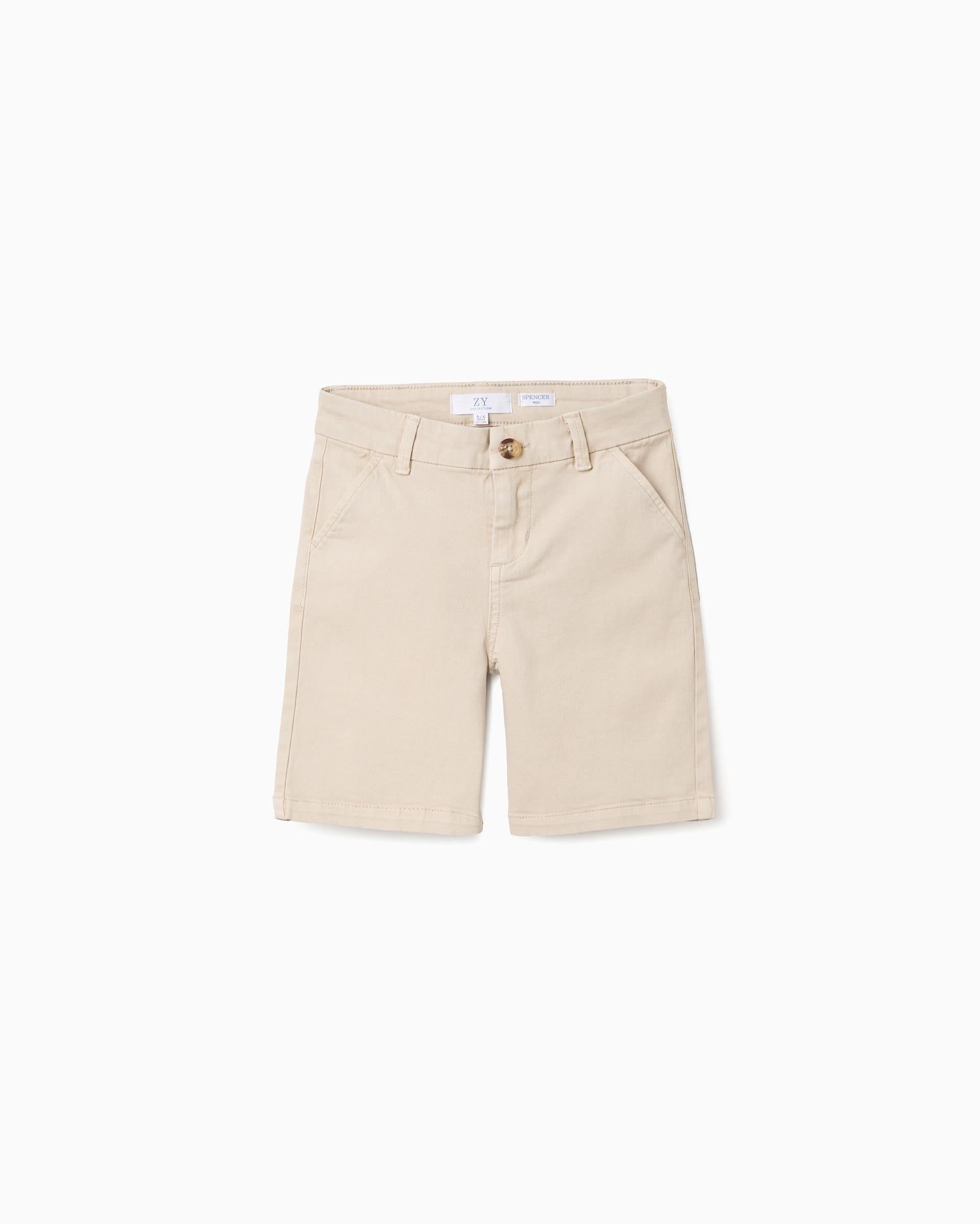 Bermuda Dril Clasica Beige Zippy