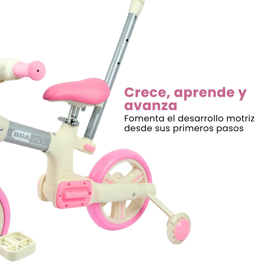 Bicicleta De Equilibrio 3 En 1 Rosa Pink