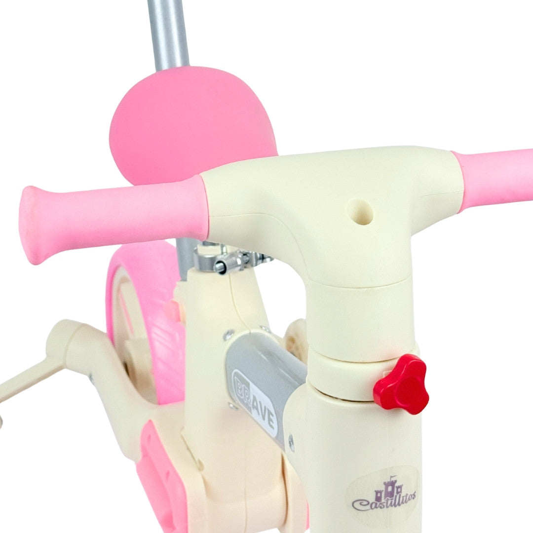 Bicicleta De Equilibrio 3 En 1 Rosa Travesuras