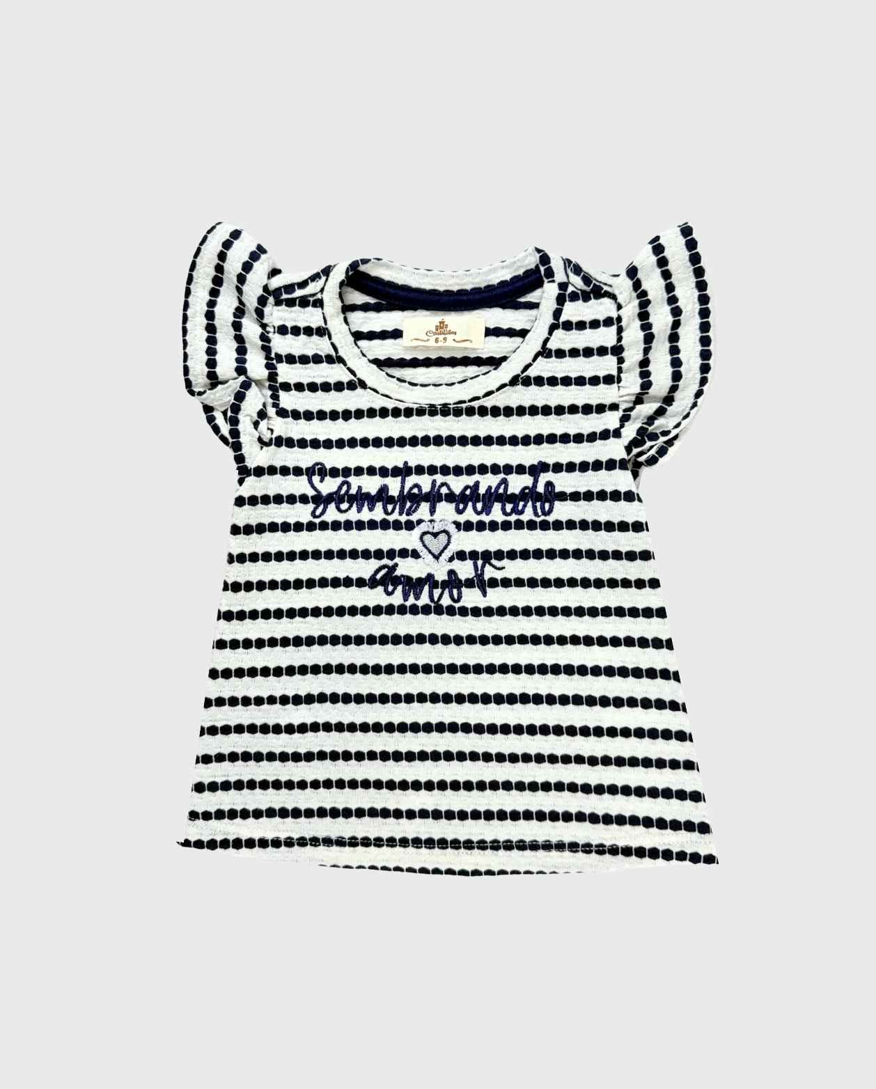 Blusa Estampado De Puntos Navy