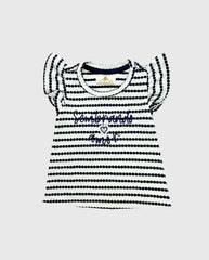 Blusa Estampado De Puntos Navy