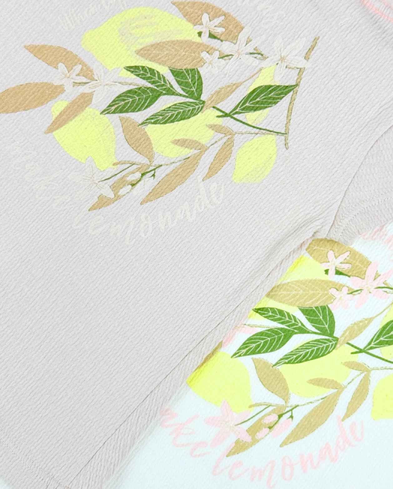 Blusa Infantil Estampado De Limones Textura