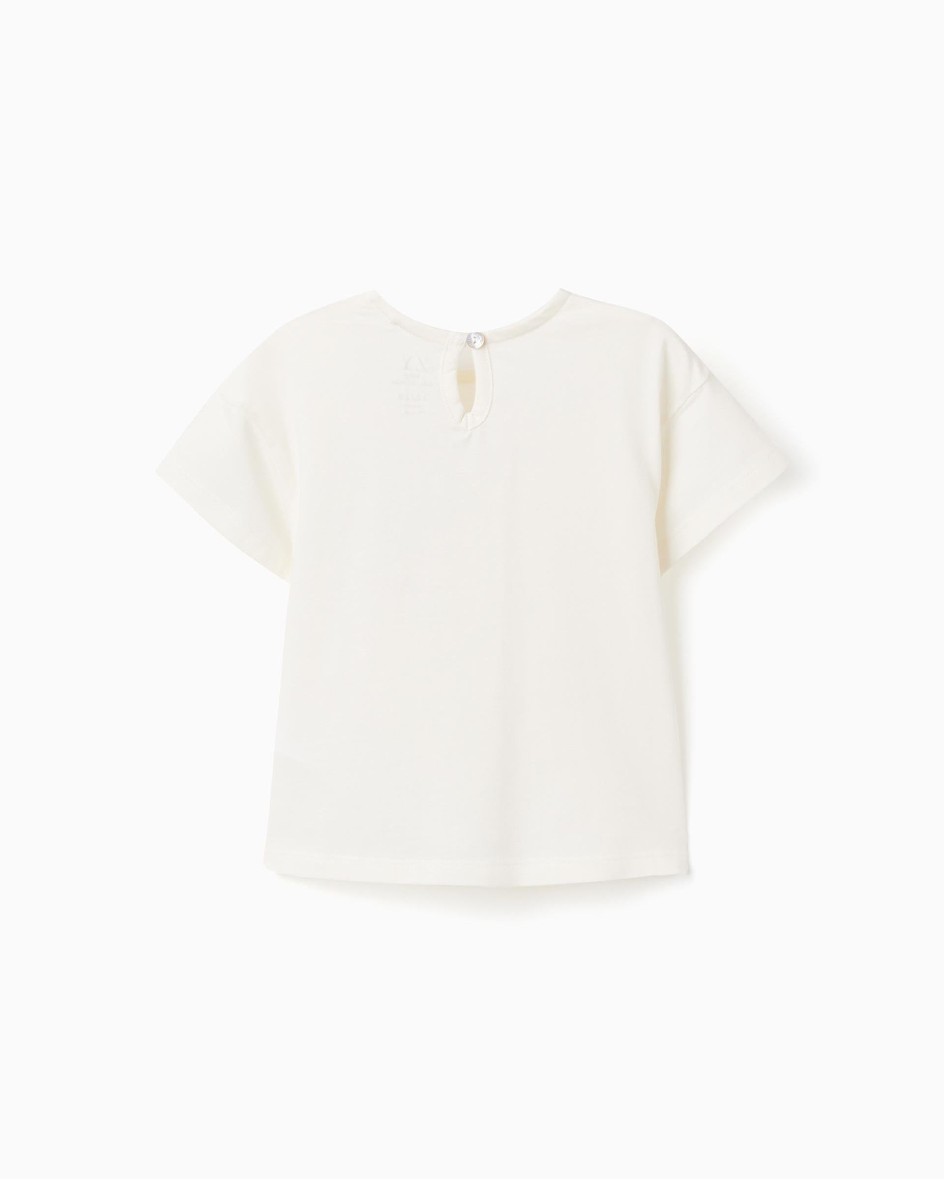 Blusa Bolsillo Detalle Bordado Blanco Zippy diseño