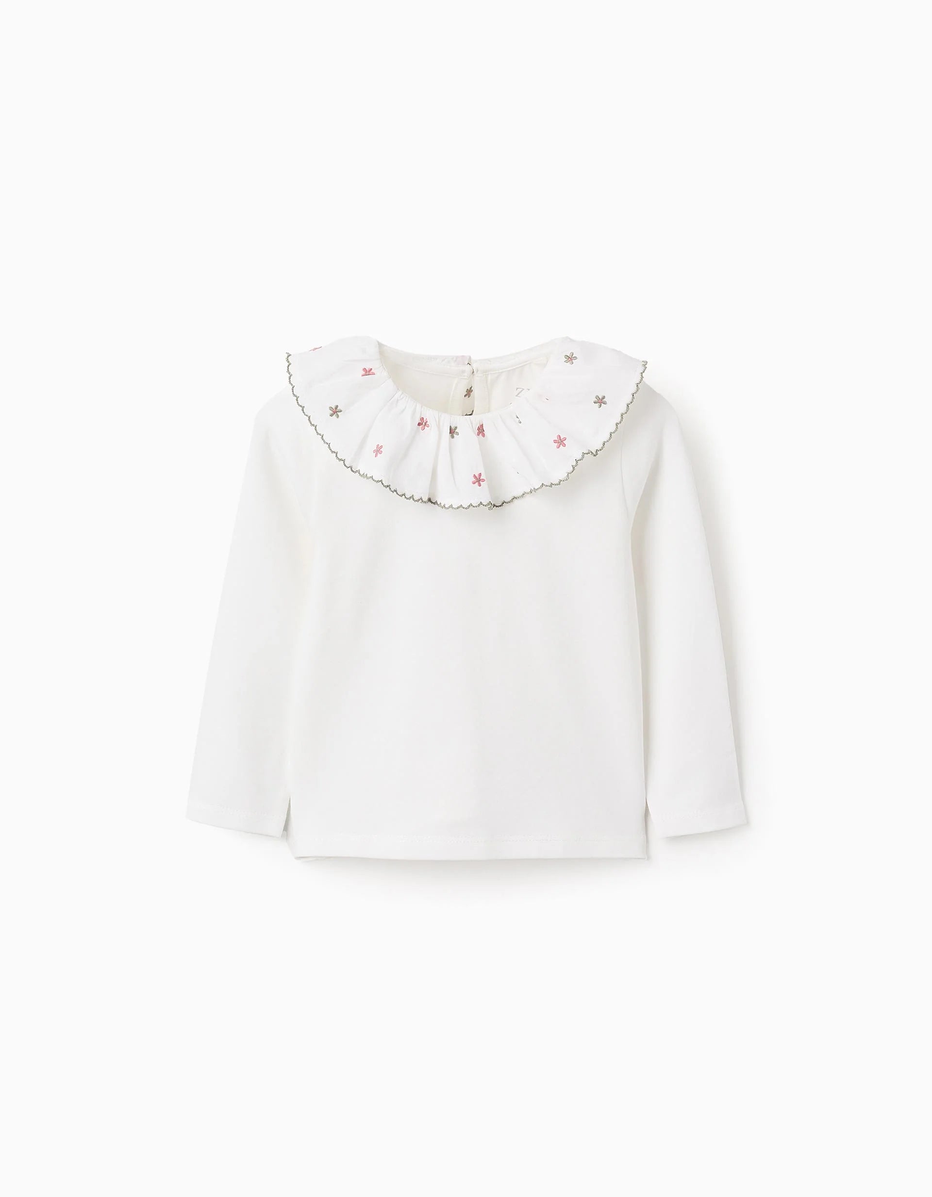 Blusa Bordado Cuello Blanco Zippy