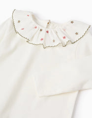 Blusa Bordado Cuello Blanco Zippy detalle