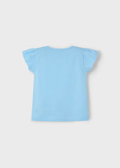 Blusa Bordado Flores Azul Mayoral diseño