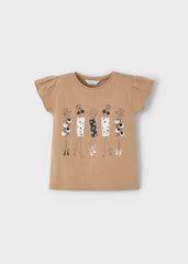 Blusa Bordado Muñecas Cafe Mayoral