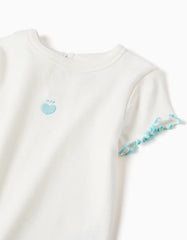 Blusa Bordes Corazon Blanco Zippy detalle