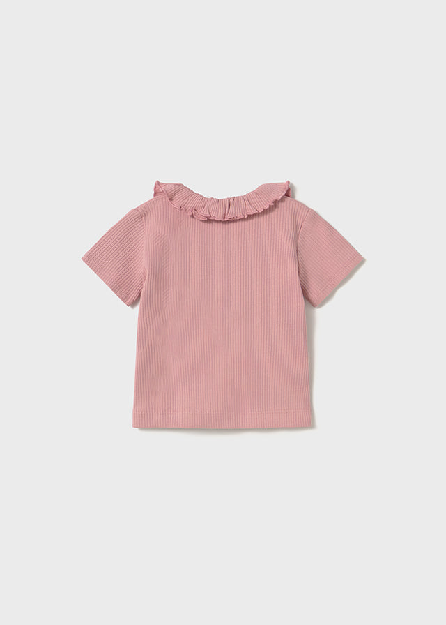Blusa Cuello Volante Rosa Mayoral diseño