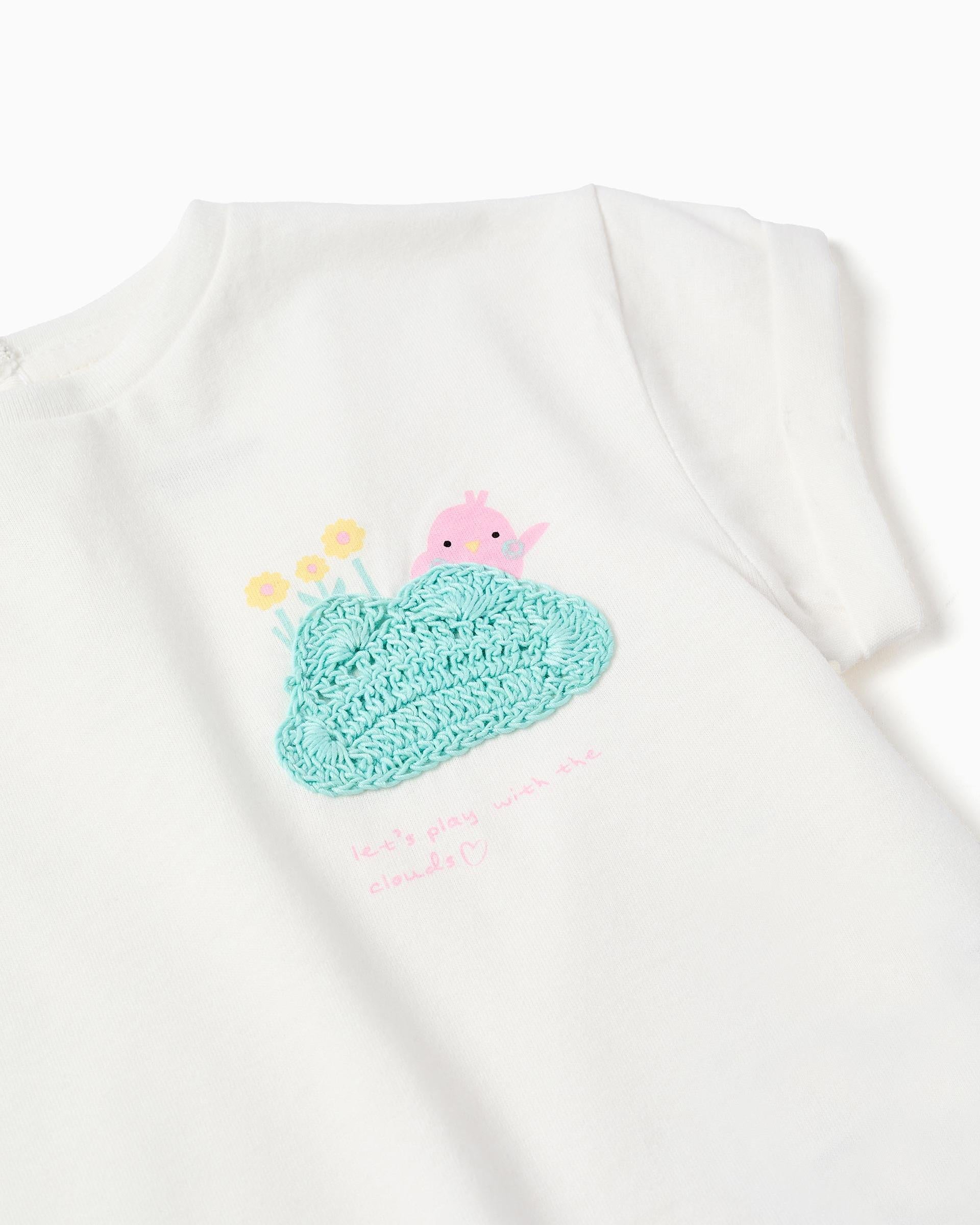 Blusa Detalle Tejido Caracol Blanco Zippy detalle