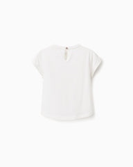 Blusa Detalle Tejido Caracol Blanco Zippy diseño