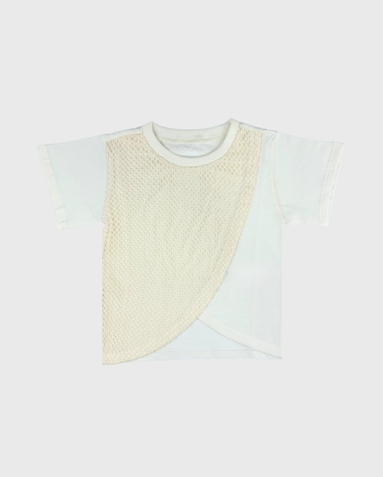 Blusa Detalle Tejido Pecho Marfil