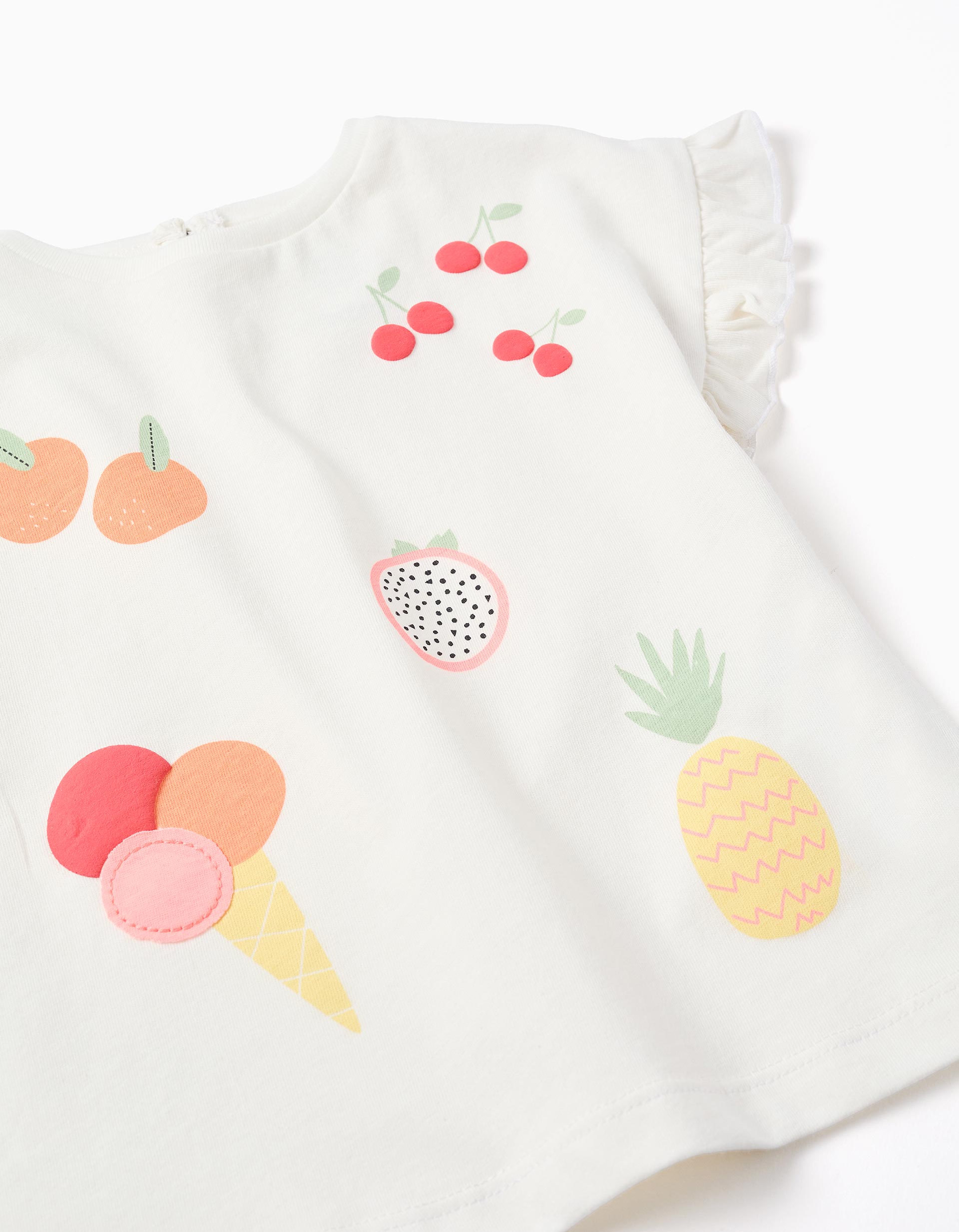 Blusa Estampado Frutas Blanco Zippy detalle