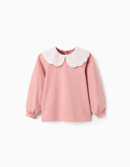 Blusa Manga Larga Con Cuello Bordado Zippy