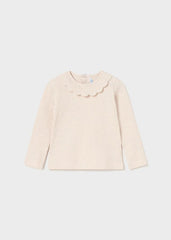 Blusa Manga larga Cuello beige Mayoral