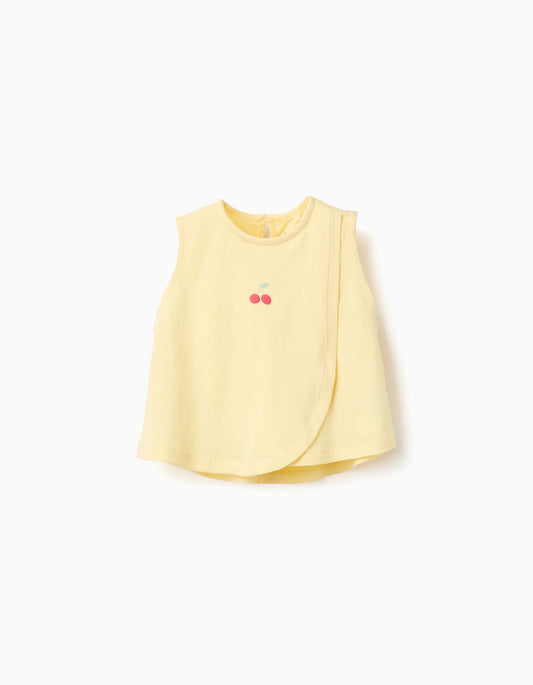 Blusa Para Bebe Cerezas Amarillo Zippy