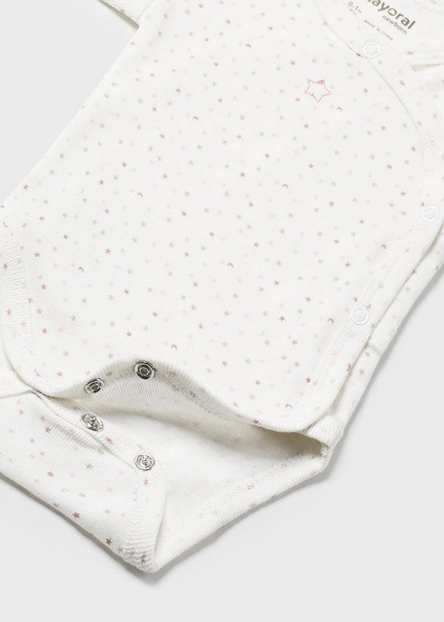 Body Blanco Estrellas Rosa Mayoral detalle