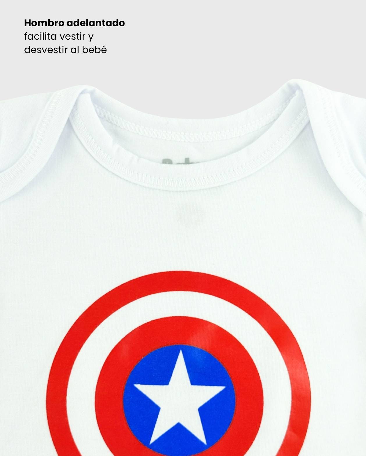 Body Estampado Capitán America Blanco Marvel