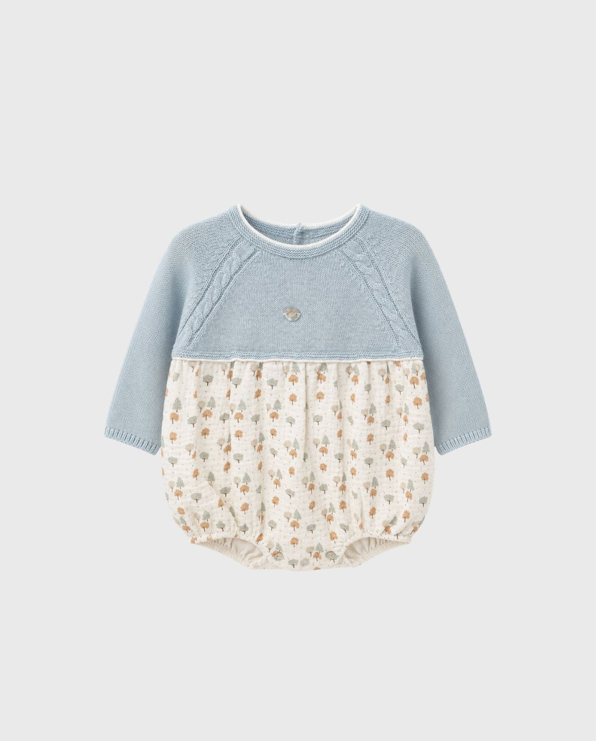 Body Manga Larga Tricot Arboles Azul Martin Aranda