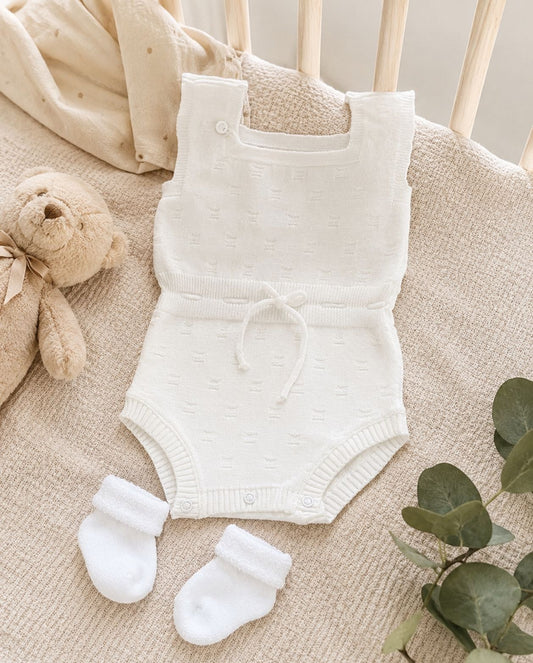 Body en Tricot Detalle Puntos Lazo.