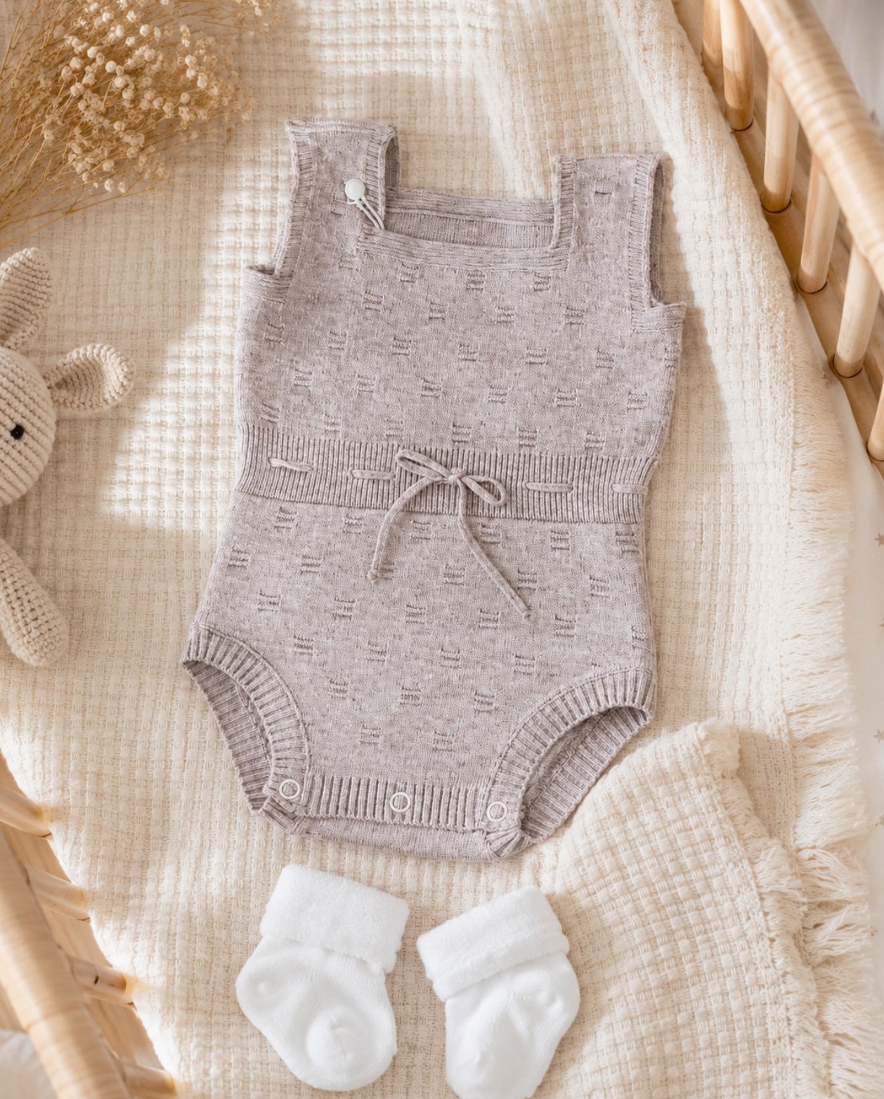 Body en Tricot Detalle Puntos Lazo lila