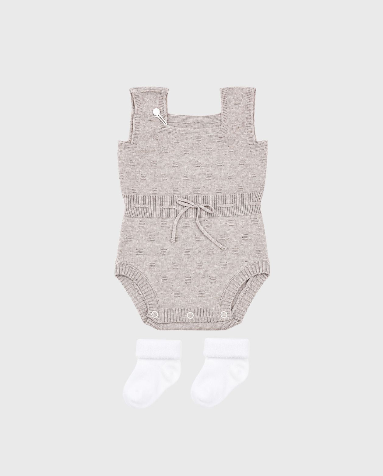 Body en Tricot Detalle Puntos Lazo lila estilo