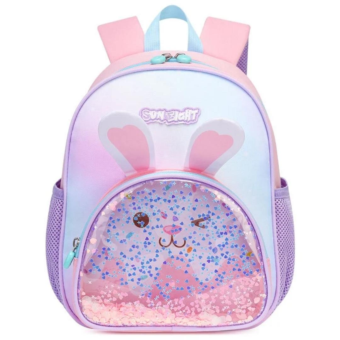 Bolso Guardería Infantil Conejo Rosa