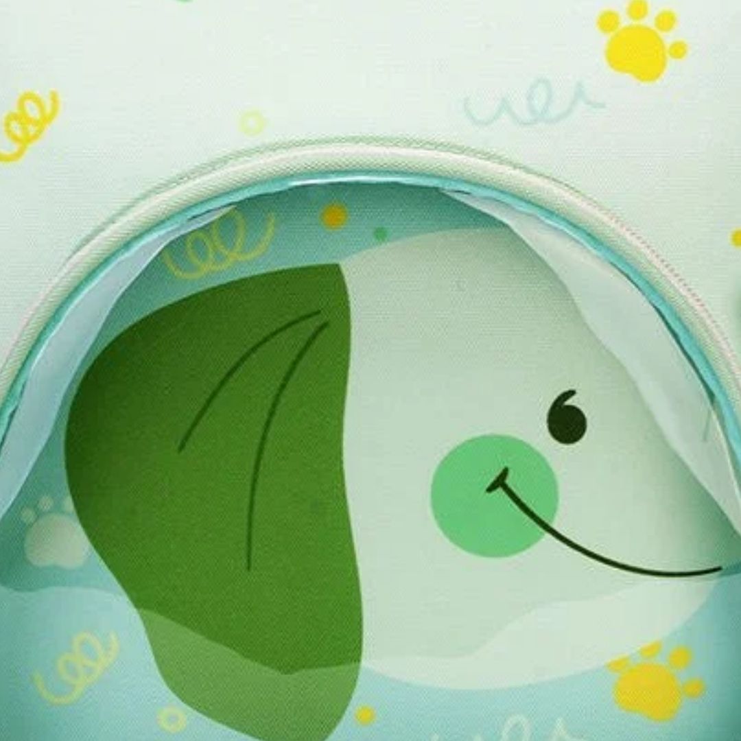 Bolso Guardería Infantil Elefante Verde Detalle