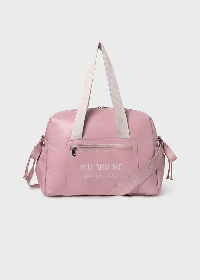 Bolso Pañalera Frase Rosa Mayoral