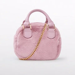 Bolso Pelo Rosa  Abel & Lula asas