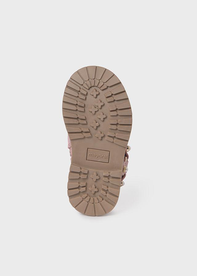 Botas Charol Cordones Rosa Mayoral suela