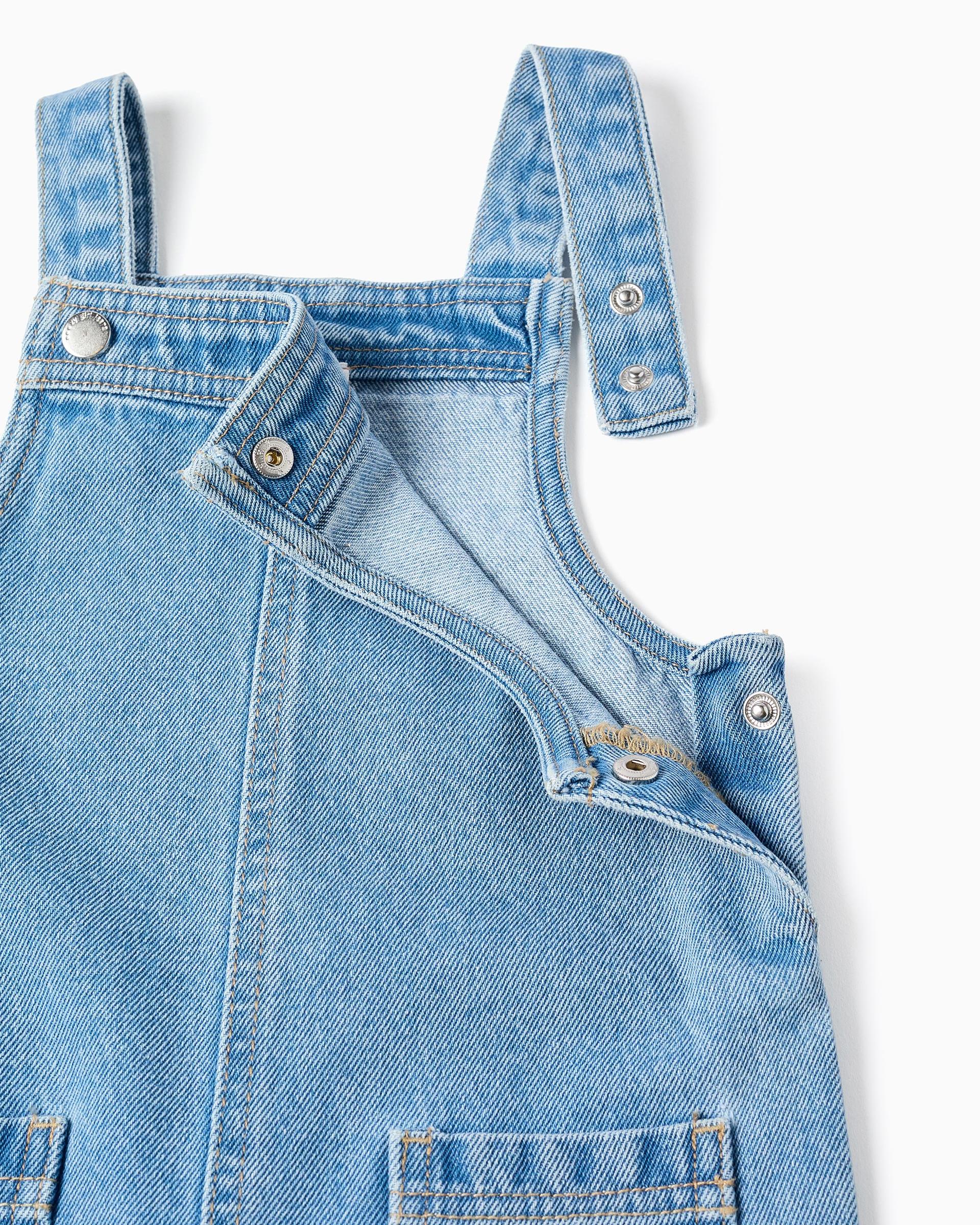Braga Larga Bolsillo Denim Claro Zippy detalle