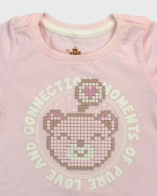 Pijama Pantalón Puntos Oso Pink