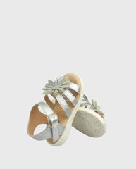 Sandalias Maxi Flor Plata