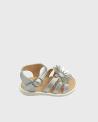 Sandalias Maxi Flor Plata