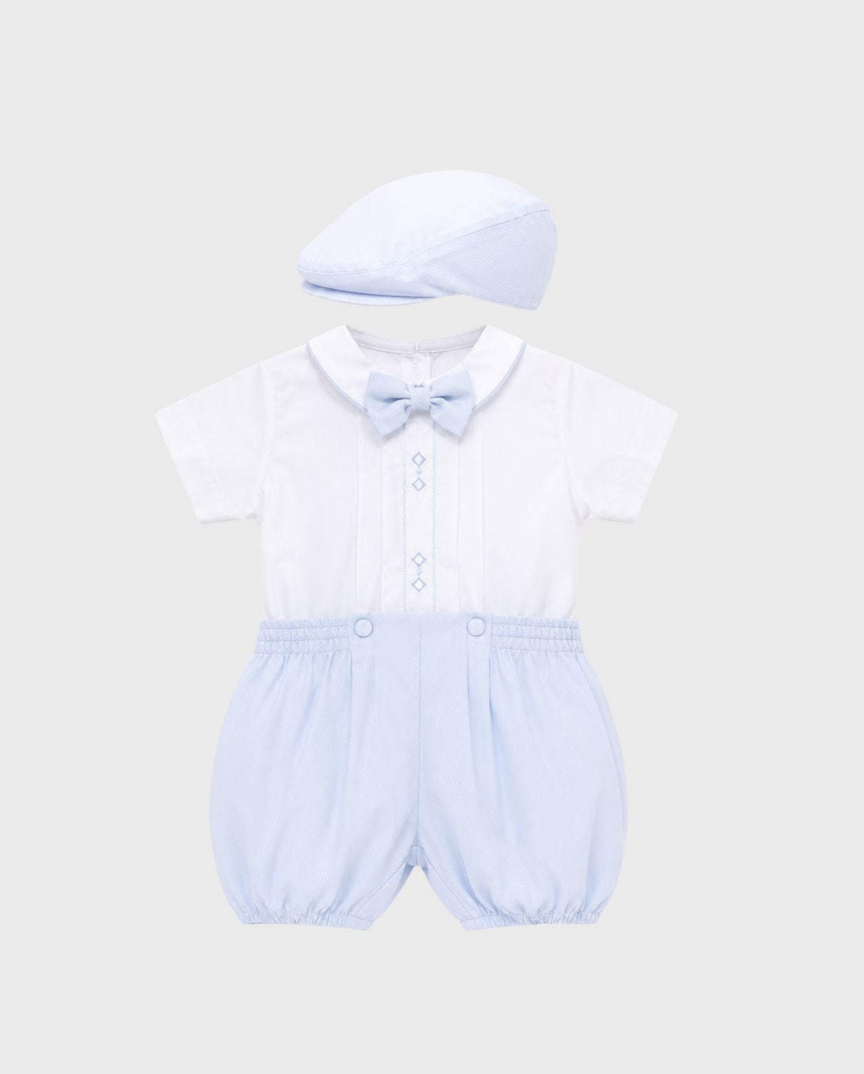 Conjunto Ceremonia Boina y Moño Azul