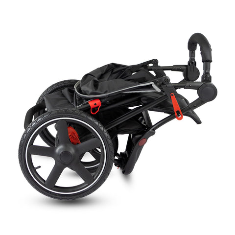 Coche Jogger Marathon Negro Premium plegado