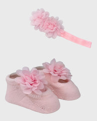 Set Medias con Balaca Flores Surtido Rosado