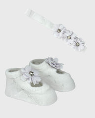 Set Medias con Balaca Flores Surtido Brillo