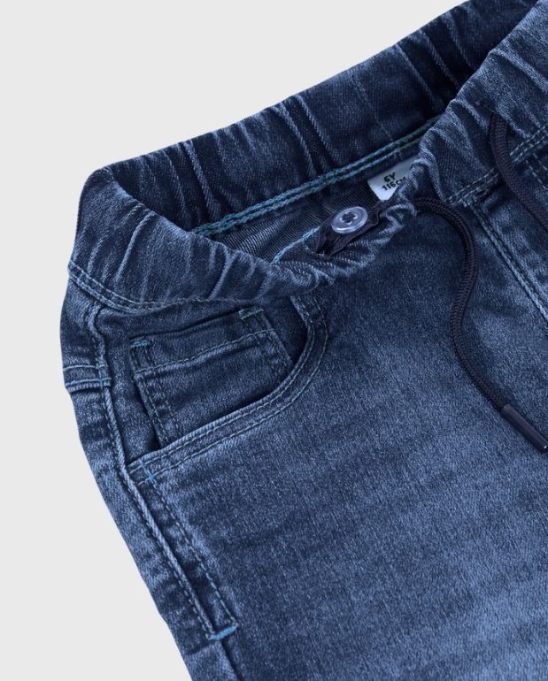 Jean Cintura Resortada Denim Oscuro Losan Detalle