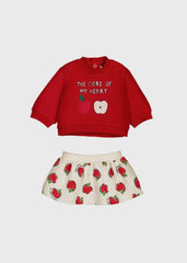 Conjunto Falda Manzanas Rojo Mayoral