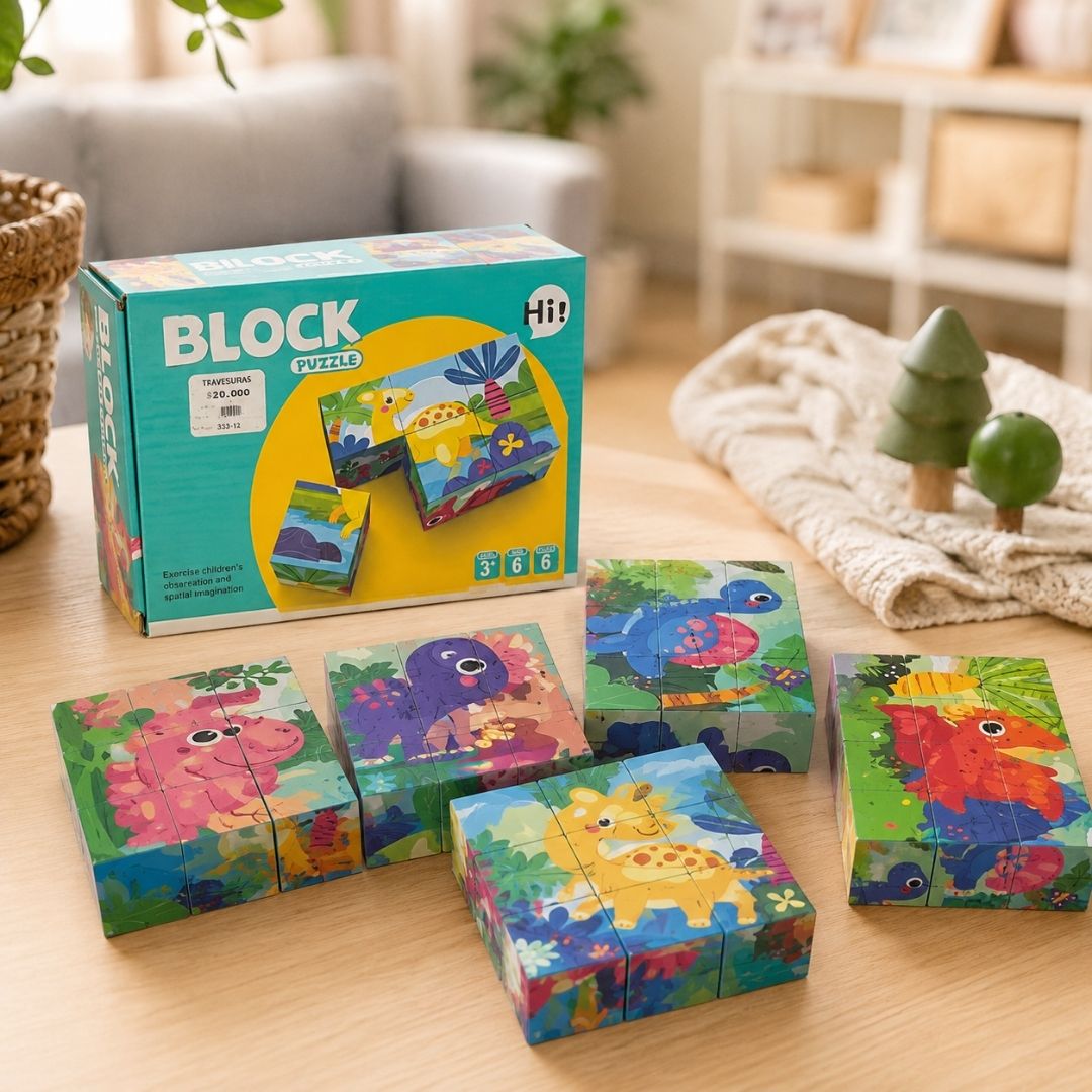 Rompecabezas Cubos Dinosaurios Modelo