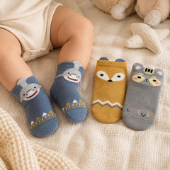 Set 3 Pares De Medias Animales Niño