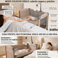 Corral Colecho Baby Bed Beige Kidilo modelo