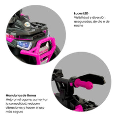 Cuatrimoto Montable Con Control Maxibaby Fucsia Detalles